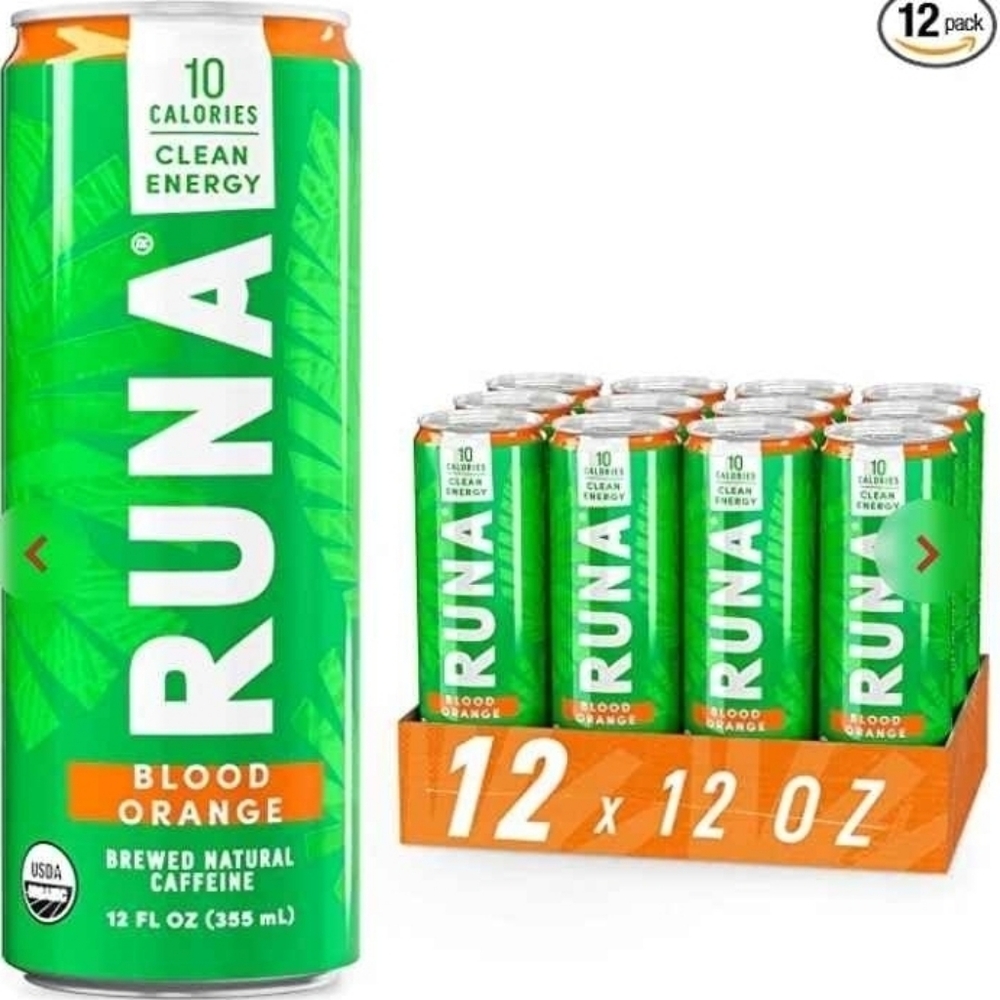 RUNA Clean Energy Drink – Blood Orange 🍊 (12-Pack) | NEW & SEALED